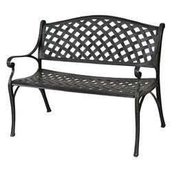 40" Outdoor Aluminum Antique Garden Patio Bench
