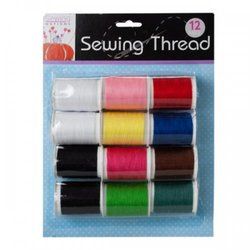 12 Pack Colored Sewing Thread (pack of 6)