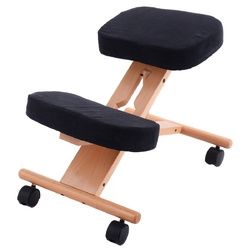 Ergonomic Adjustable Wooden Kneeling Chair